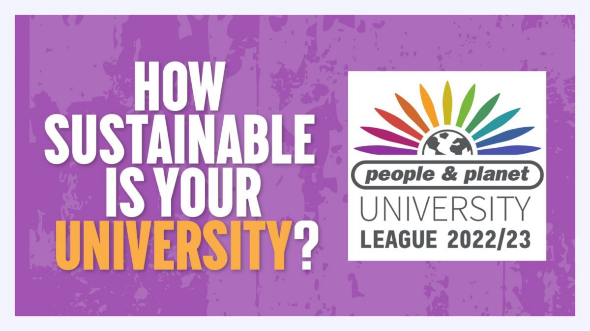 People and Planet University Green League. Credit: 