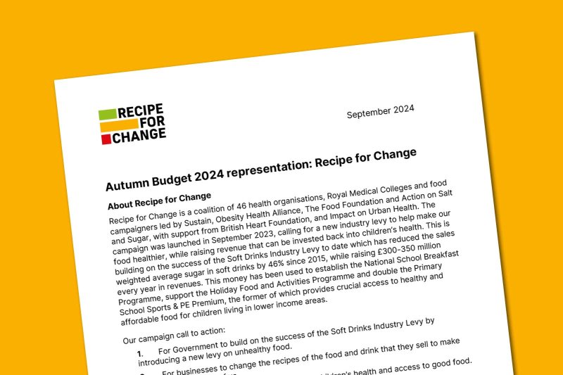 Recipe for Change Autumn Budget 2024. 