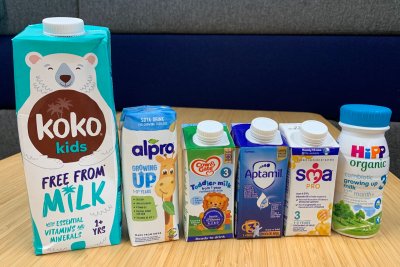 A range of toddler and growing up milk products. Credit: First Steps Nutrition Trust