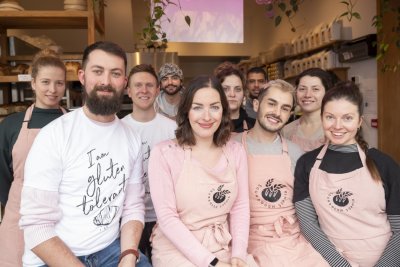 Sophia, Jesse and their Crouch End team. Copyright: Sourdough Sophia