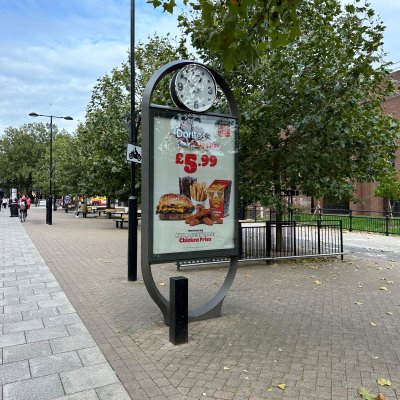 An unhealthy food advert in Peterborough. Credit: Peterborough Council