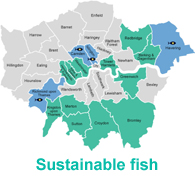 London Borough progress on sustainable fish